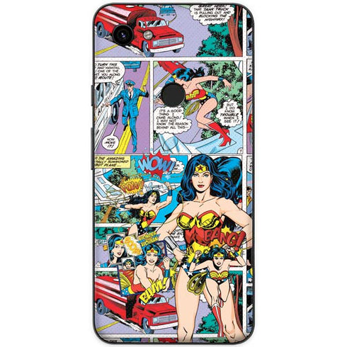 DC Comics Wonder Woman Comic Blast Google Pixel 3a XL Skin